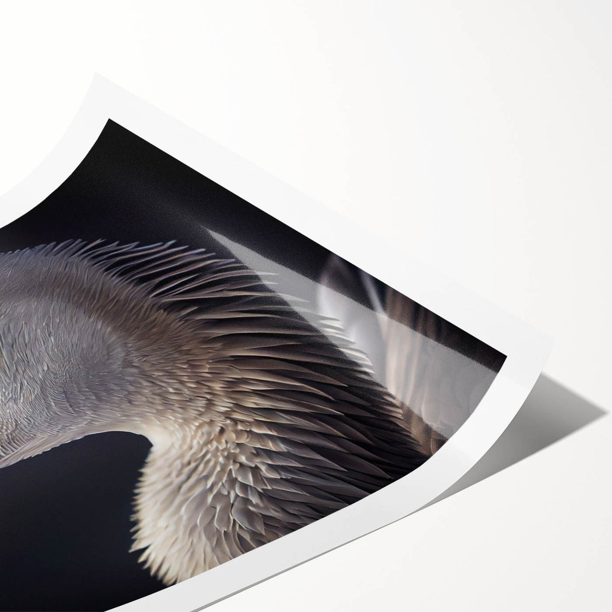 Artistic rolled print showcasing a whimsical goose design in vibrant colors, ideal for home decor. Perfect for animal lovers and modern art enthusiasts.
