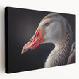 Stretched canvas wall art featuring a serene goose design in soft pastel colors, perfect for enhancing home decor with a nature-inspired theme.