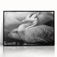 Framed wall art featuring a stunning goose design, showcasing intricate details in black acrylic with a sleek modern frame. Ideal for contemporary decor.