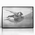 Framed wall art showcasing a stylish goose design in black acrylic, perfect for modern decor. The piece features intricate details and a sleek front view, enhancing any interior space.