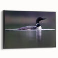 Framed wall art featuring a serene heron and egret design on a textured black canvas, showcasing elegant bird illustrations in a sophisticated side view.