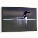 Framed wall art featuring a serene heron and egret design on a textured black canvas, showcasing elegant bird illustrations in a sophisticated side view.