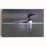 Elegant wall art canvas depicting a serene heron and egret design, featuring soft pastel colors and intricate details, perfect for nature-inspired decor.