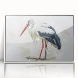 Framed wall art collection showcasing a serene scene of herons and egrets in soft, natural colors, perfect for enhancing home decor with a touch of nature.