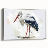 Framed wall art collection featuring a silver side view of elegant herons and egrets in a serene nature setting, perfect for enhancing home decor with a touch of tranquility.