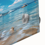 Close-up of a vibrant wall art collection featuring a heron and egret design, printed on acrylic glass, showcasing intricate details and rich colors for a stunning home decor accent. Perfect for nature lovers and a stylish addition to any interior.