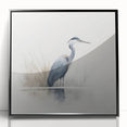 Framed wall art featuring a stylish design of a heron and egret, showcasing vibrant colors and intricate details, perfect for enhancing modern home decor.