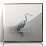 Framed wall art collection featuring a heron and egret design in gold acrylic, showcasing elegant birds in a serene natural setting, perfect for home decor.
