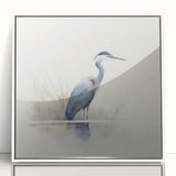 Framed acrylic wall art collection featuring elegant heron and egret designs, showcasing a modern white frame and vibrant colors, perfect for home decor.