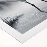 Elegant rolled canvas artwork showcasing a heron and egret design, featuring intricate details and vibrant colors, perfect for enhancing home decor.