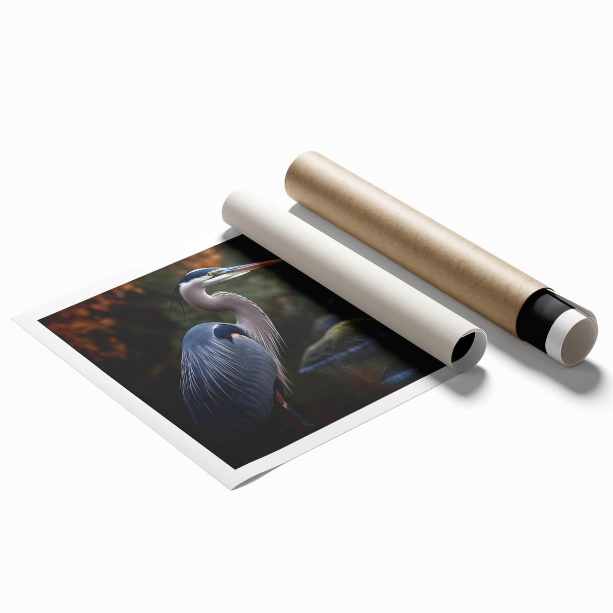Elegant wall art featuring a heron and egret design in soft pastel colors, showcasing a serene nature scene, perfect for enhancing home decor aesthetics.