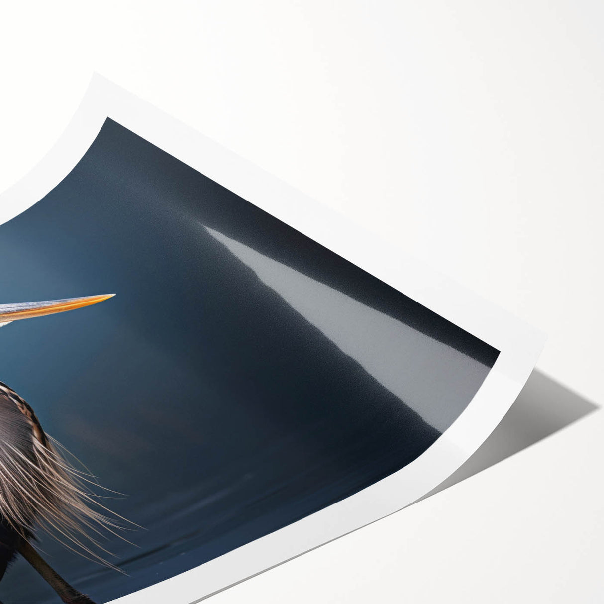 Elegant heron and egret wall art design printed on high-quality rolled canvas, showcasing intricate details and vibrant colors, perfect for enhancing home decor.