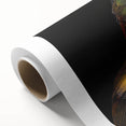 Vibrant rolled canvas artwork showcasing a detailed hummingbird design with colorful floral accents, perfect for home decor or art enthusiasts, packaged securely in a cardboard tube.