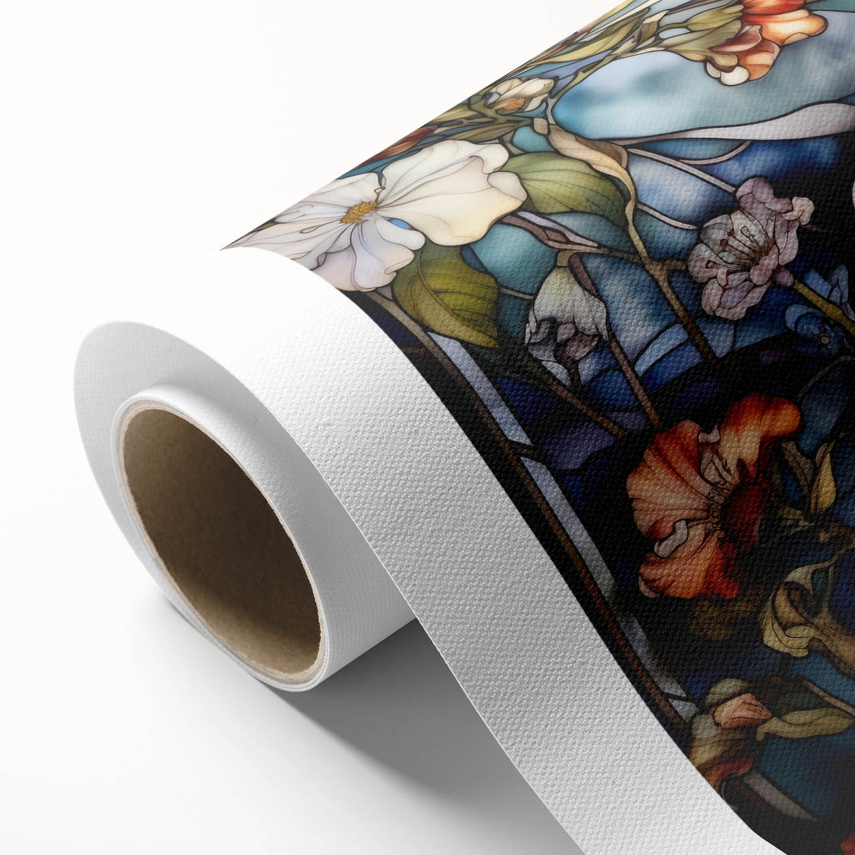 Owl-themed wall art design on rolled canvas showcasing intricate details and vibrant colors, ideal for home decor or wildlife enthusiasts, packaged securely in a tube.