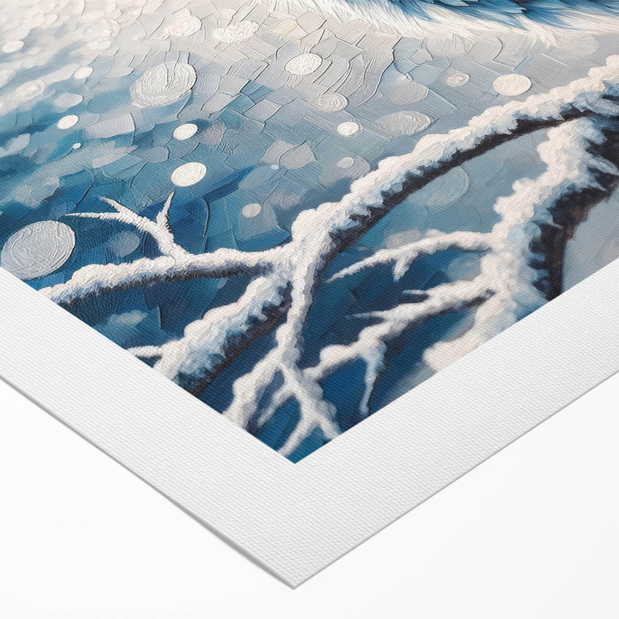 Owl-themed rolled canvas wall art design showcasing intricate details and vibrant colors, perfect for enhancing home decor, packaged securely in a tube.