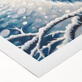 Owl-themed rolled canvas wall art design showcasing intricate details and vibrant colors, perfect for enhancing home decor, packaged securely in a tube.