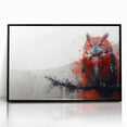 Framed wall art collection showcasing a stylized owl design in vibrant colors, set against a sleek black frame, perfect for modern home decor and nature enthusiasts.