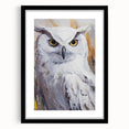 Framed wall art collection showcasing an owl design with a matte black finish, perfect for adding a modern touch to any decor. Ideal for bird lovers and art enthusiasts.