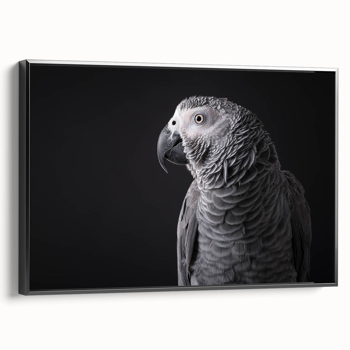 Framed canvas wall art featuring vibrant parrot designs in a colorful tropical setting, showcasing intricate details and bold hues, perfect for home decor.