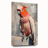 Colorful acrylic wall art featuring a vibrant parrot design, showcased in a side view without pins, ideal for enhancing modern home decor with tropical flair.