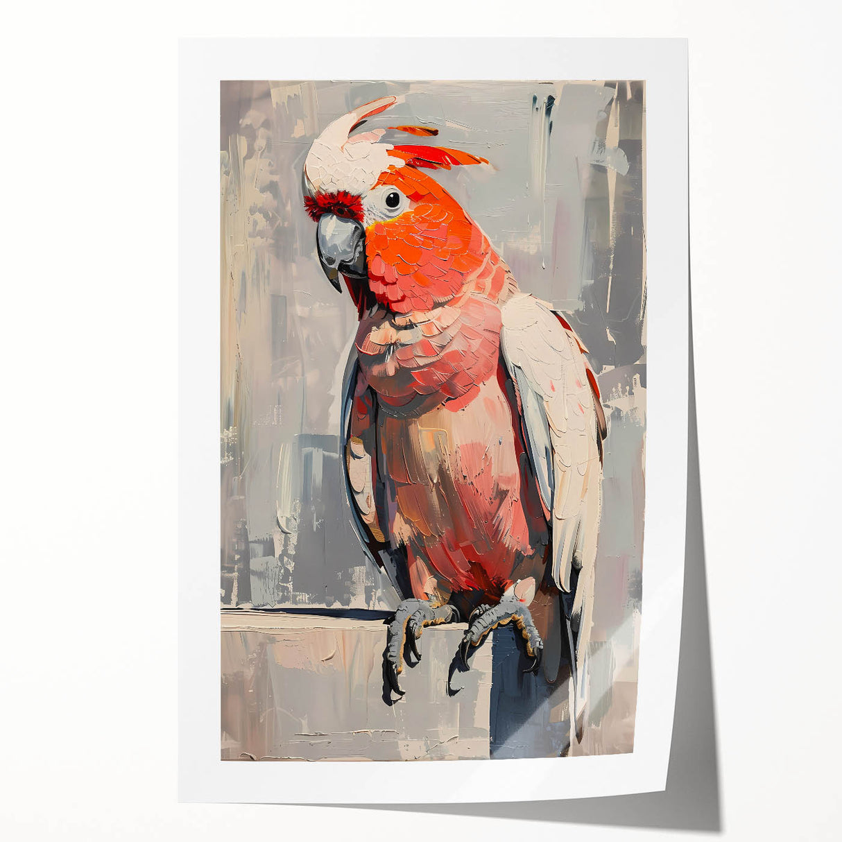 Vibrant wall art print showcasing a collection of colorful parrots nestled among lush green foliage, perfect for brightening any space and enhancing decor.