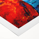 Colorful rolled canvas wall art featuring a vibrant parrot design, showcasing detailed feathers and tropical elements, ideal for enhancing home decor.