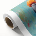 Vibrant rolled canvas wall art showcasing a collection of colorful parrots perched on branches, ideal for enhancing home decor with a tropical touch.