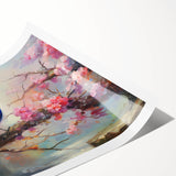 Vibrant peacock-themed wall art design printed on high-quality rolled canvas, showcasing intricate details and vivid colors, perfect for home decor or art collection.