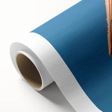 Rolled canvas print showcasing a vibrant pelican design, featuring intricate details and bright colors, ideal for enhancing home decor or art collections.