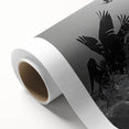 Colorful rolled canvas featuring a collection of sea birds in a vibrant, artistic design, perfect for coastal home decor. The artwork is presented in a protective cardboard tube, ensuring safe delivery and storage.