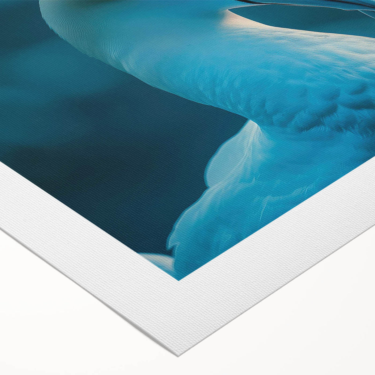 Rolled canvas artwork showcasing a vibrant sea birds design with intricate details and colors, ideal for ocean-themed decor, packaged securely for delivery.