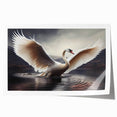 Elegant wall art featuring a swan design, showcasing intricate details and soft colors, perfect for adding a serene touch to any room's decor. This rolled print is ideal for framing or display, enhancing the atmosphere with its graceful imagery.