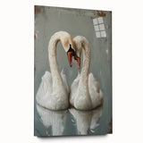 Elegant wall art collection showcasing a side view of a swan design printed on acrylic glass, highlighting vibrant colors and intricate details, perfect for modern home decor.