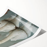 Elegant rolled print showcasing a serene swan design in soft pastel colors, ideal for home decor. Perfect addition to any nature-inspired art collection.