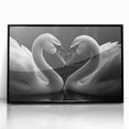 Framed wall art collection featuring a serene swan design in black acrylic, showcasing elegant curves and intricate details, perfect for modern interior decor.