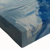 Close-up of a stretched canvas wall art featuring a serene swan design, with intricate details in soft pastel colors, perfect for elegant home decor. Ideal for nature lovers and art enthusiasts seeking tranquility in their living spaces.