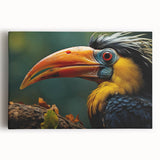 Tropical birds design stretched canvas wall art showcasing vibrant colors and intricate details, perfect for enhancing modern home decor aesthetics. The artwork features a lush, exotic theme ideal for bird and nature enthusiasts.