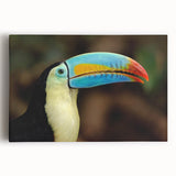 Tropical birds wall art collection featuring vibrant colors and intricate designs on stretched canvas, ideal for enhancing indoor decor and creating a lively atmosphere.