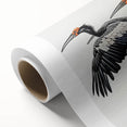 Vibrant rolled canvas showcasing a tropical bird design with lush foliage, perfect for enhancing home decor. Ideal for nature lovers and art enthusiasts.