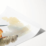 Tropical birds wall art print featuring vibrant colors and intricate designs, rolled and packaged in a protective tube for easy display and shipping.