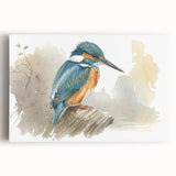 Tropical birds wall art design on stretched canvas, featuring vibrant colors and intricate details, ideal for enhancing home decor with a lively nature theme.