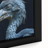 Close-up of a vibrant tropical birds wall art design on framed canvas, showcasing vivid colors and intricate details, ideal for enhancing home decor.
