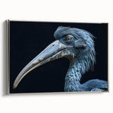 Framed canvas wall art featuring vibrant tropical birds design in silver frame, showcasing rich colors and intricate details, ideal for home decor.