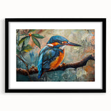 Tropical bird-themed wall art collection framed in black, showcasing vibrant colors and intricate details, perfect for enhancing home decor with a nature-inspired touch.