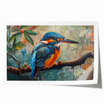 Tropical bird wall art print showcasing vibrant colors and intricate designs, rolled for easy shipping and display, perfect for enhancing home decor.