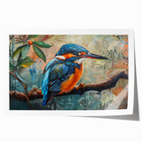 Tropical bird wall art print showcasing vibrant colors and intricate designs, rolled for easy shipping and display, perfect for enhancing home decor.