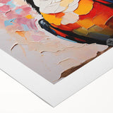 Vibrant rolled canvas artwork showcasing a tropical birds design with intricate details and vivid colors, perfect for enhancing any living space.