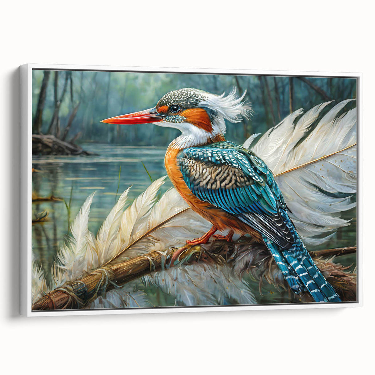 Framed tropical birds wall art collection showcasing vibrant colors and intricate designs, set against a white background, perfect for home decor enhancement.