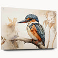 Tropical bird-themed wall art collection displayed in a side view, featuring vibrant colors and detailed design, mounted with decorative pins. Perfect for enhancing home decor.