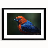 Tropical bird-themed wall art collection framed in black with a mat, showcasing vibrant colors and intricate designs, perfect for enhancing home decor.